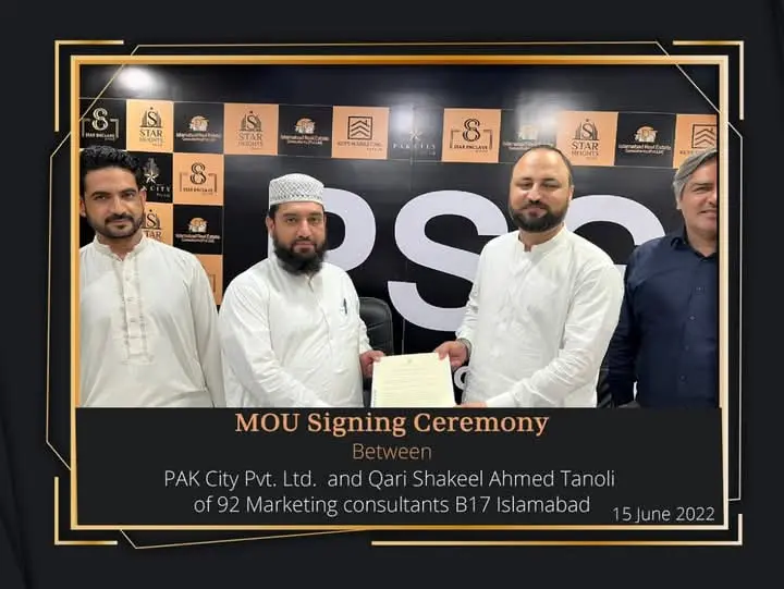 MOU signed between MA92Marketing and PAK City
